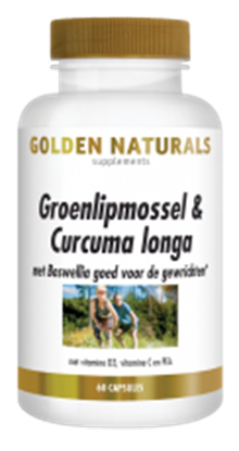 GOLDEN NATURALS GROENLIPMOSSEL  CURCUMA LONGA 60ST